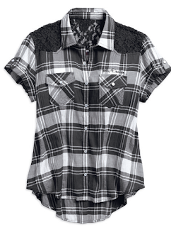 http://www.adventureharley.com/harley-davidson-downswept-wing-plaid-shirt-black-white-99167-16vw