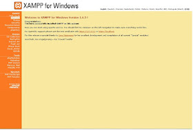 Tampilan awal XAMPP Webserver