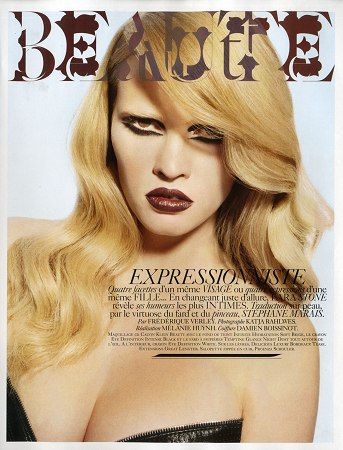 Lara Stone Vogue Paris Beauty February 2009 Ph Katja Rahlwes