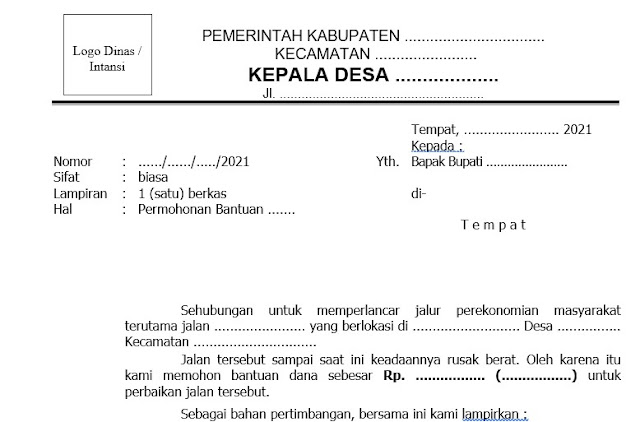 Contoh Surat Untuk Bupati Yang Baik Dan Benar