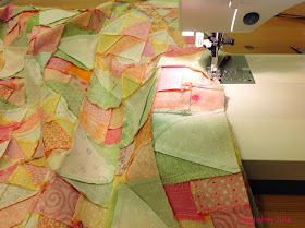 Machine piecing the Celtic Solstice Mystery Quilt