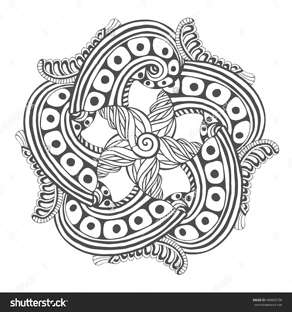 Coloring Book Tattoo  Mandala For Coloring Book Pages Vector Ornament  Pattern For Tattoo Design