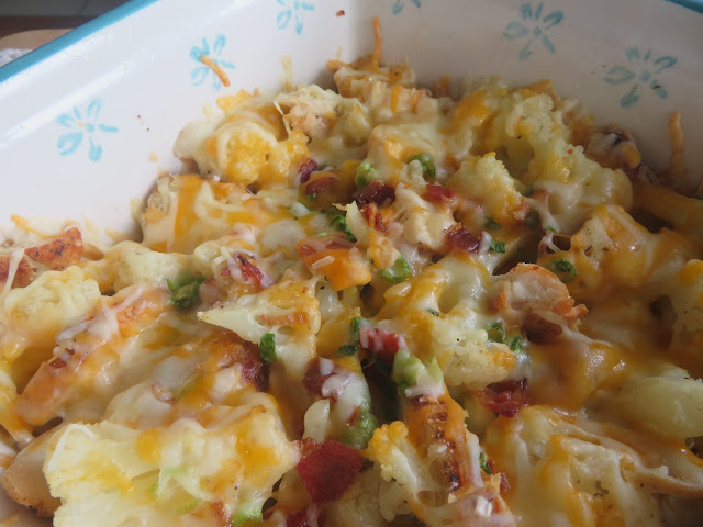 Loaded Cauliflower & Chicken Casserole