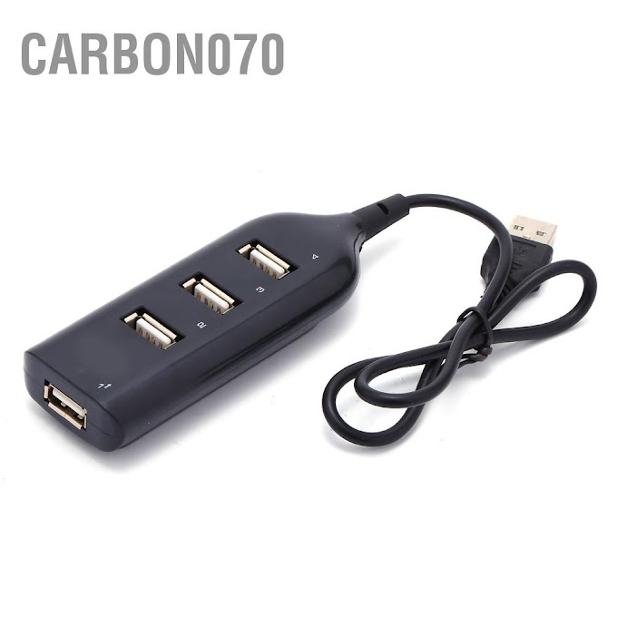 [ carbon070.vn ] Carbon070 Wired Micro USB 2.0 4-Port Distributor Multi Hub Splitter Power for PC Computer