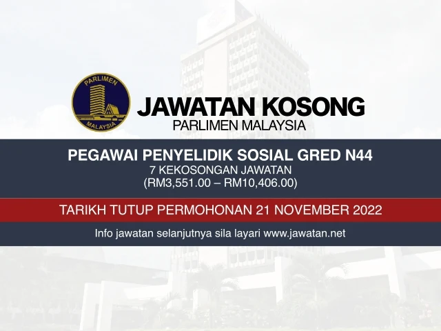 Jawatan Kosong Parlimen Malaysia November 2022