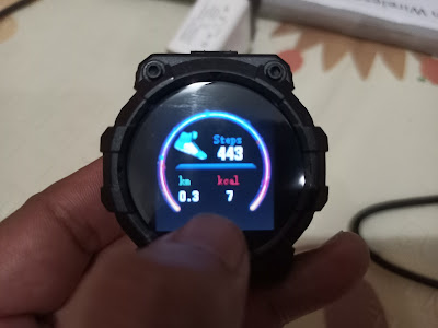 Tampilan Fitur Pedometer Skmei FD68