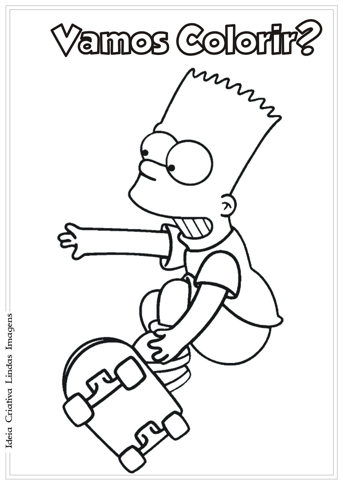 Os Simpsons desenho para colorir