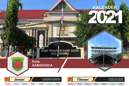 Template Kalender 2021 4 Bulanan