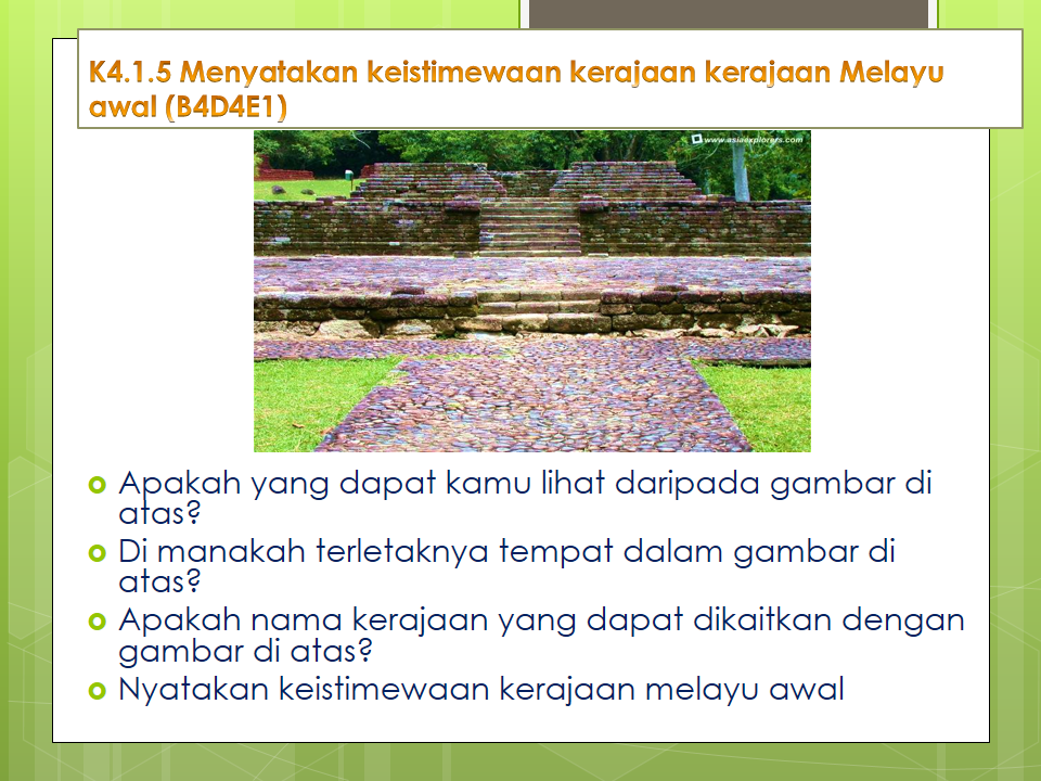 Tahun 4: Kerajaan Melayu Awal di Negara Kita
