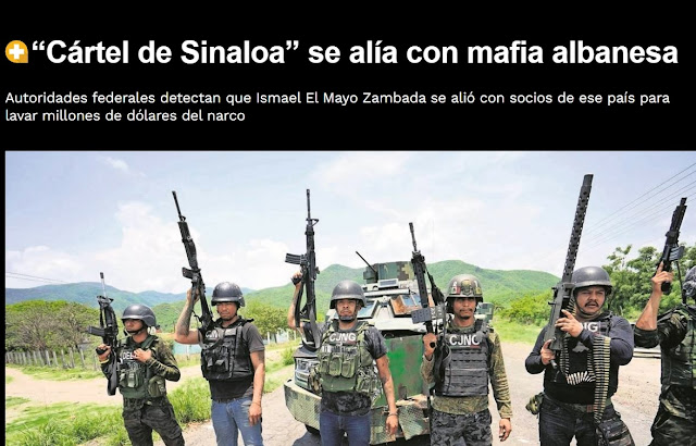 screenshot of el universal when is written about the links between hysaj brothers and sinaloa cartel