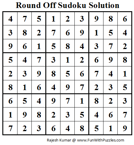 Round Off Sudoku (Daily Sudoku League #79) Solution