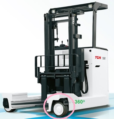 Reach truck 2.5t chạy 4 chiều TCM J-FRB25-9LM & J-FRHB25-9LM