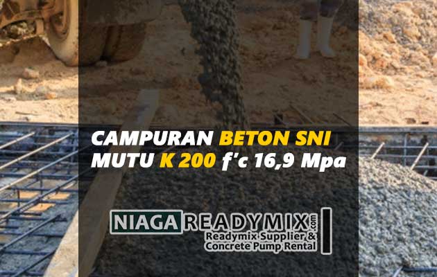 Campuran Beton K 200 Manual