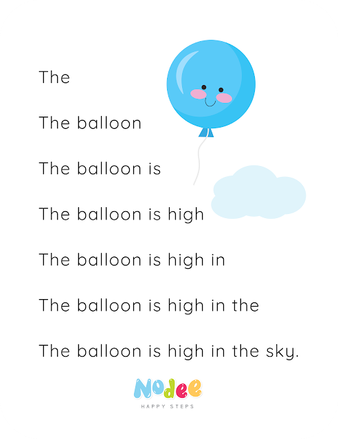 Reading fluency for kids - The Balloon Story