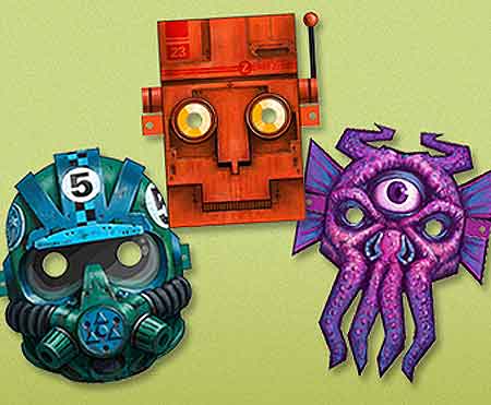 Space Invaders Halloween Masks papercraft