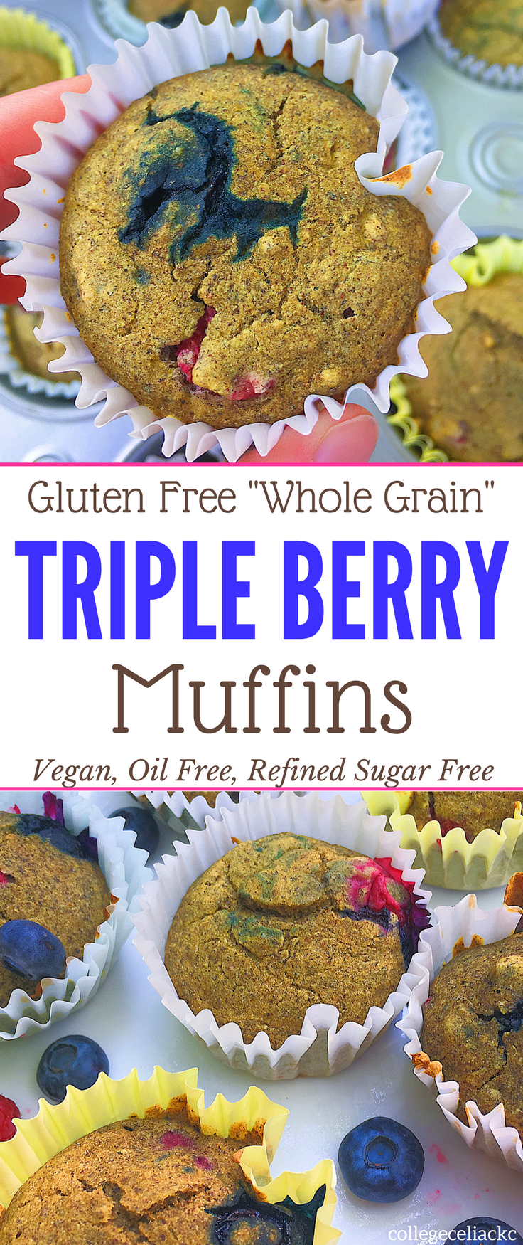 Craving a blueberry muffin recipe that is free of allergens but packed with flavor? Check out thes #glutenfree, #vegan and refined #sugarfree muffins!