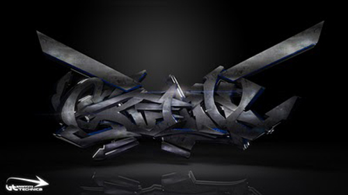 Style 3D Graffiti Wallpaper