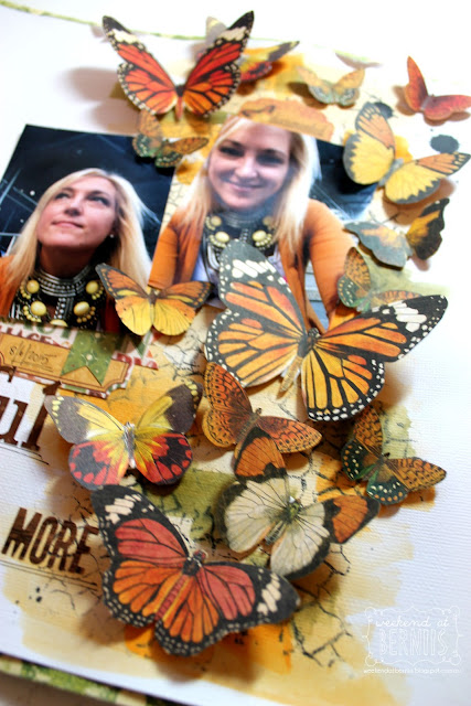 You are beautiful you are worth more then you know layout by Bernii Miller using the Enchanted harvest collection.  