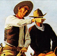 two cowboys talking (image)