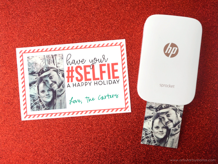 Free Printable Holiday Selfie Card