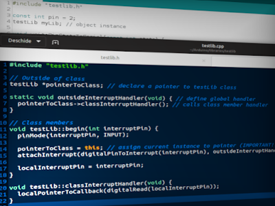 Arduino: interrupts in class and callback functions