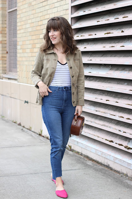 I am joining some of my fellow Aventura Ambassadors to share how we style a utility jacket during this transitional season.