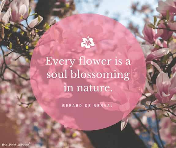 every flower is a soul blossoming in nature