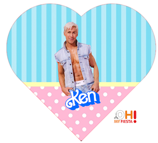 Ken, Barbie the Movie: Free Printable Cupcake Toppers.