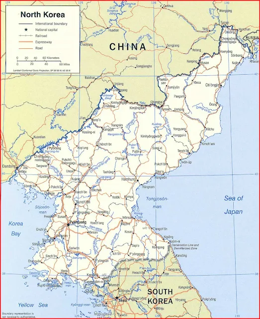 image: North Korea Political Map