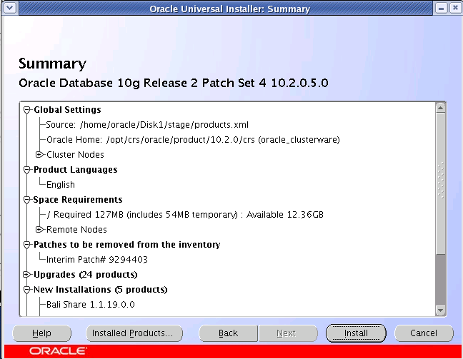 oracle clusterware 10.2.0.5