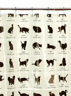 NOVELTY SHOWER CURTAINS | CAT SHOWER CURTAIN