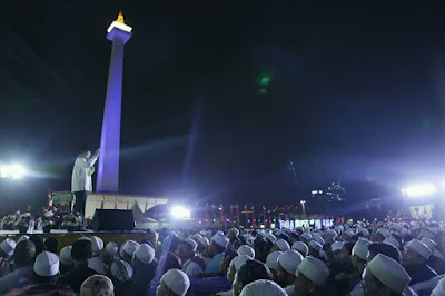  Peringatan Isra Mi'raj yang digelar Majelis Rasulullah di Lapangan Monas, dipuji Anies Baswedan