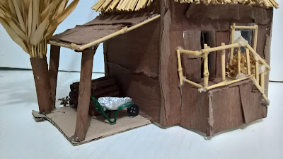 carriola Baita Casetta presepe per Natale - tutorial diy fai da te