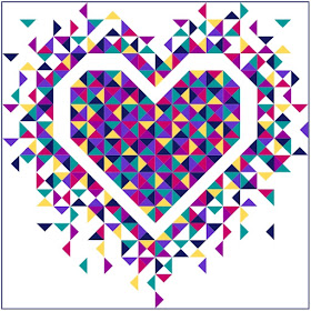 Exploding Heart quilt pattern by Slice of Pi Quilts