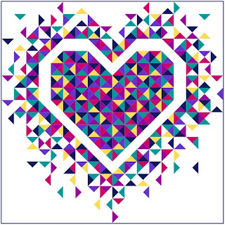 Exploding Heart quilt pattern by Slice of Pi Quilts