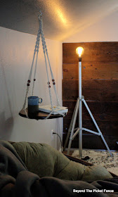 Make a Hanging Side Table from 2 Easy to Find Thrift Store Items