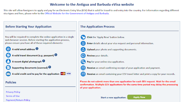 فيزا أنتيغوا وباربودا الالكترونية