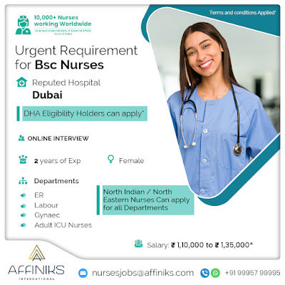 Urgently Required Nurses for Reputed Hospital in Dubai