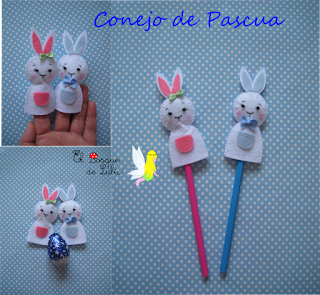 conejo-Pascua-elbosquedelulu-fieltro-finger-poppets-marioneta-dedo-huevo-chocolate-Semana-Santa-felt-feltro-fieltro