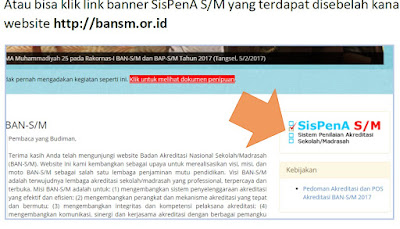 Aplikasi SisPenA Sistem Penilaian Akreditasi Sekolah Dari BAN S/M