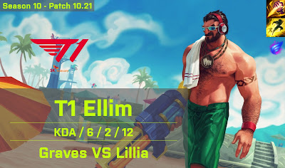 T1 Ellim Graves JG vs Lillia - KR 10.21
