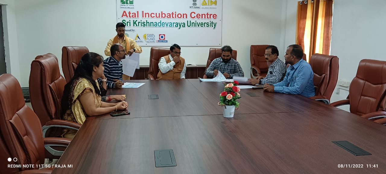 Various Innovation & Start-up Programs Launched @ Atal Incubation Centre –Sri Krishnadevaraya University