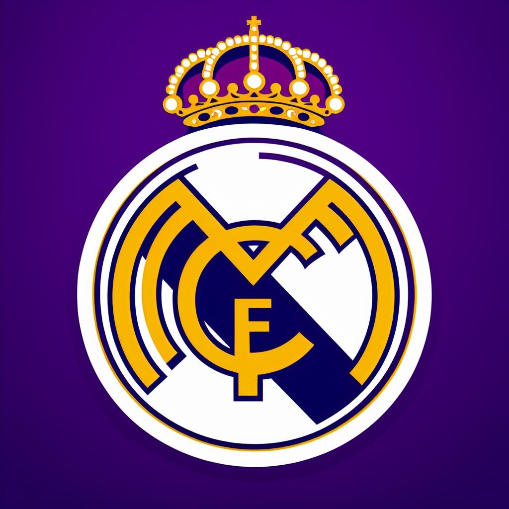 صورة شعار ريال مدريد خلفية بنفسجية