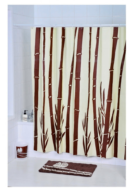 Bamboo Vinyl Shower Curtain2