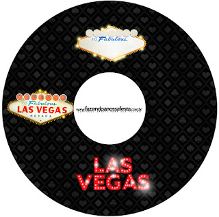 Vegas Party Free Printable CD Labels.