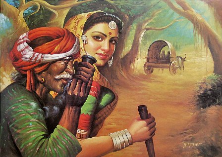 Rajasthani Girls Art Paintings 3