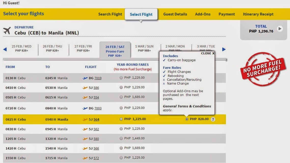 FTW! Blog, How to, Book Cebu Pacific Tickets online, Cebu Pacific