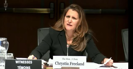 Canada Chrystia Freeland Nazi economy RCMP unrest revolution instability