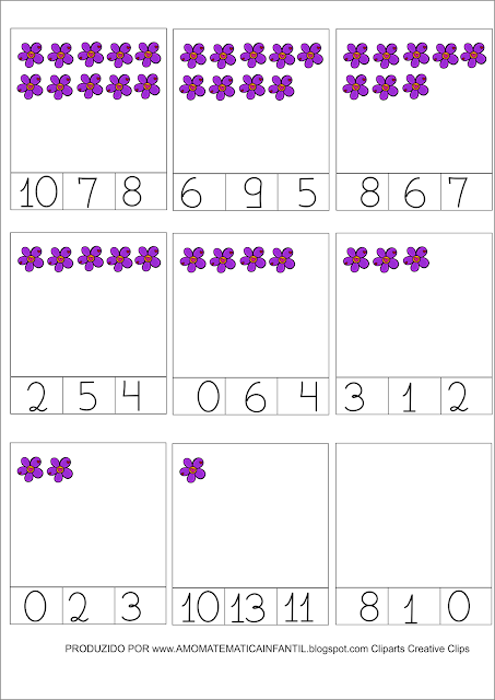 Atividade Matemática Material Concreto Numerais e Motricidade Fina