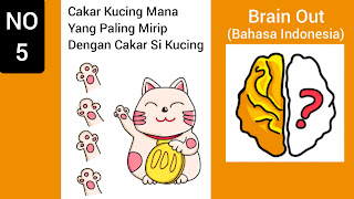 Cakar Kucing Mana Yang Paling Mirip Dengan Cakar Si Kucing - Brain Out Level 5